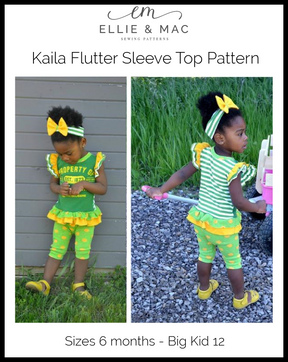 Kaila Flutter Sleeve Top Pattern - Clearance Sale