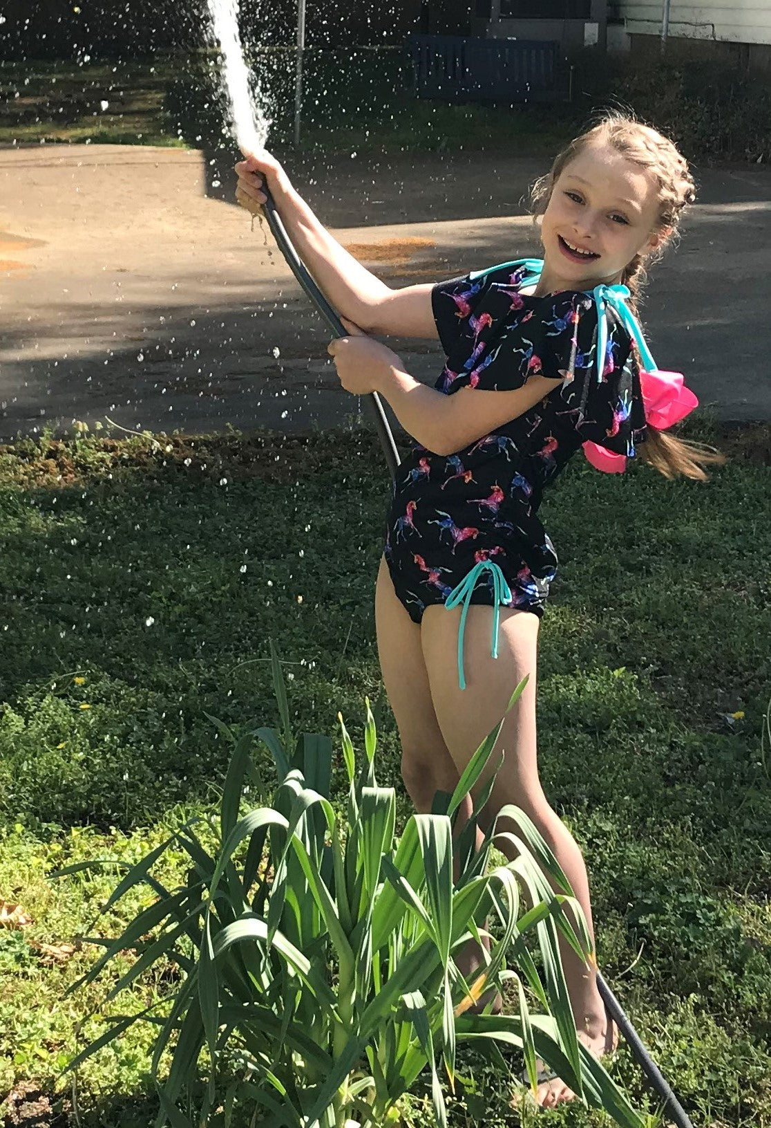 Kids Waterfall Swimsuit Mix & Match Pattern