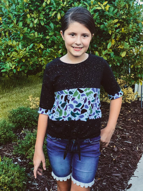 Kids Color-Block Tie Top Pattern