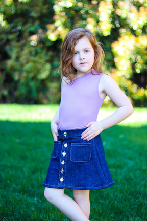 Kid's Button A-line Skirt Pattern