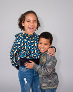 PDF pattern for unisex oversized tee and hoodie for kids.