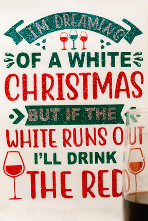 Dreaming of a White Christmas Wine Cut File