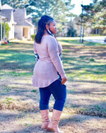 Beginner-friendly wrap top sewing pattern with crossover front and curved hem