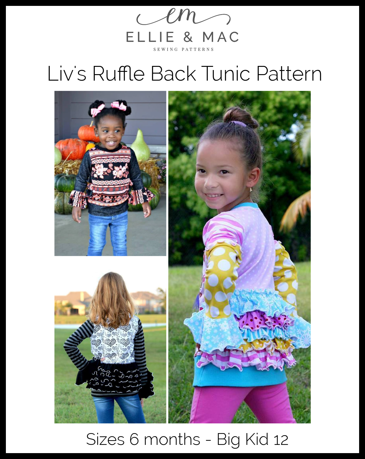 Liv's Ruffled Back Tunic Pattern - Clearance Sale