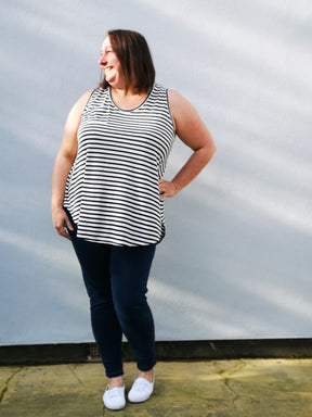 Curved Hem Pocket Tank Pattern