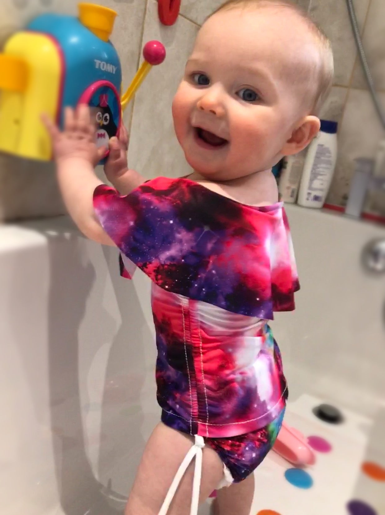 Kids Waterfall Swimsuit Mix & Match Pattern