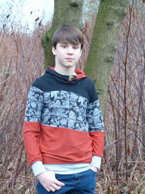 Around the Block Hoodie Pattern (kids)