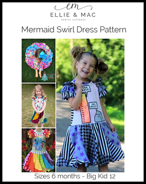 Mermaid Swirl Dress Pattern - Clearance Sale