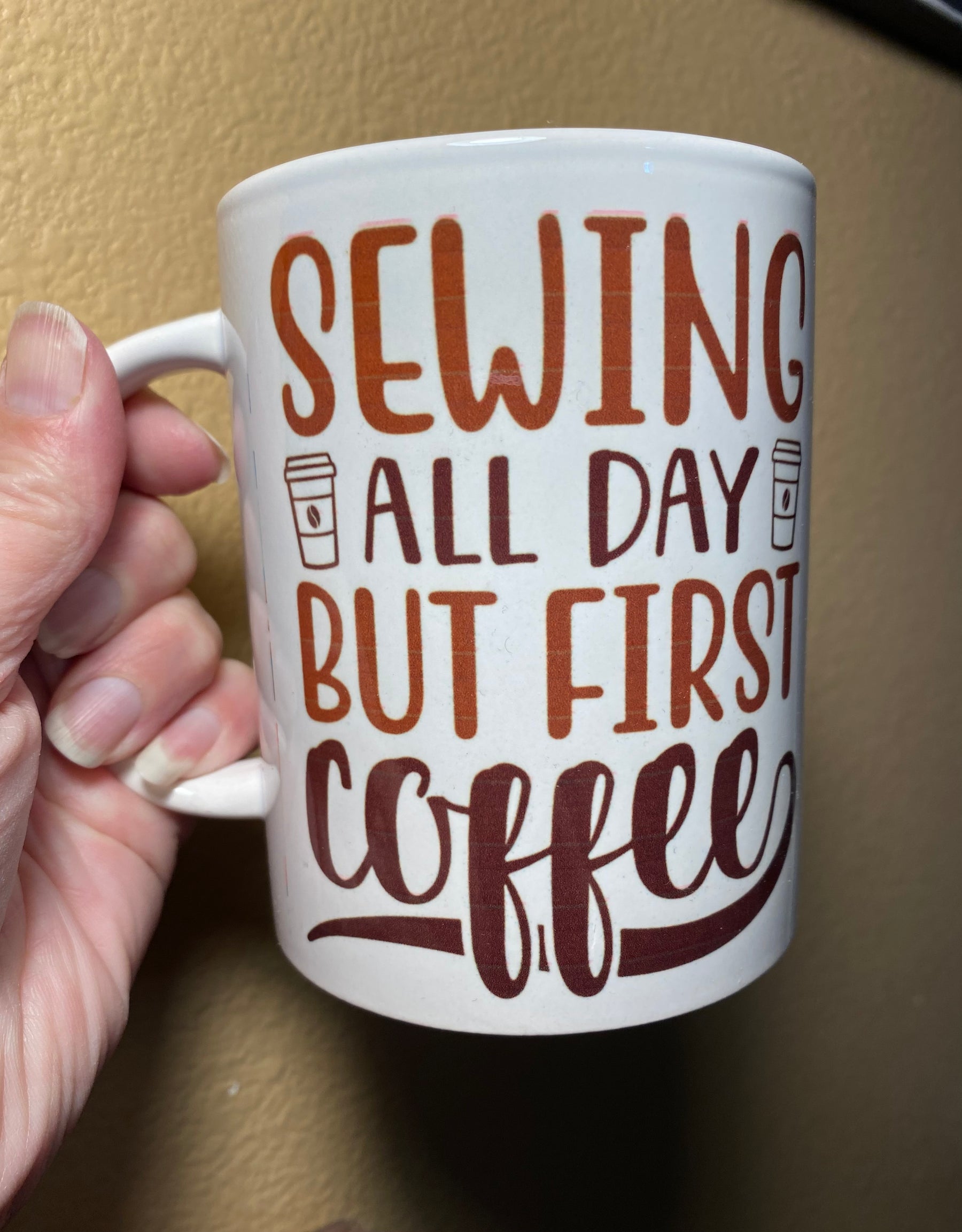 Sewing All Day But First Coffee Cut File