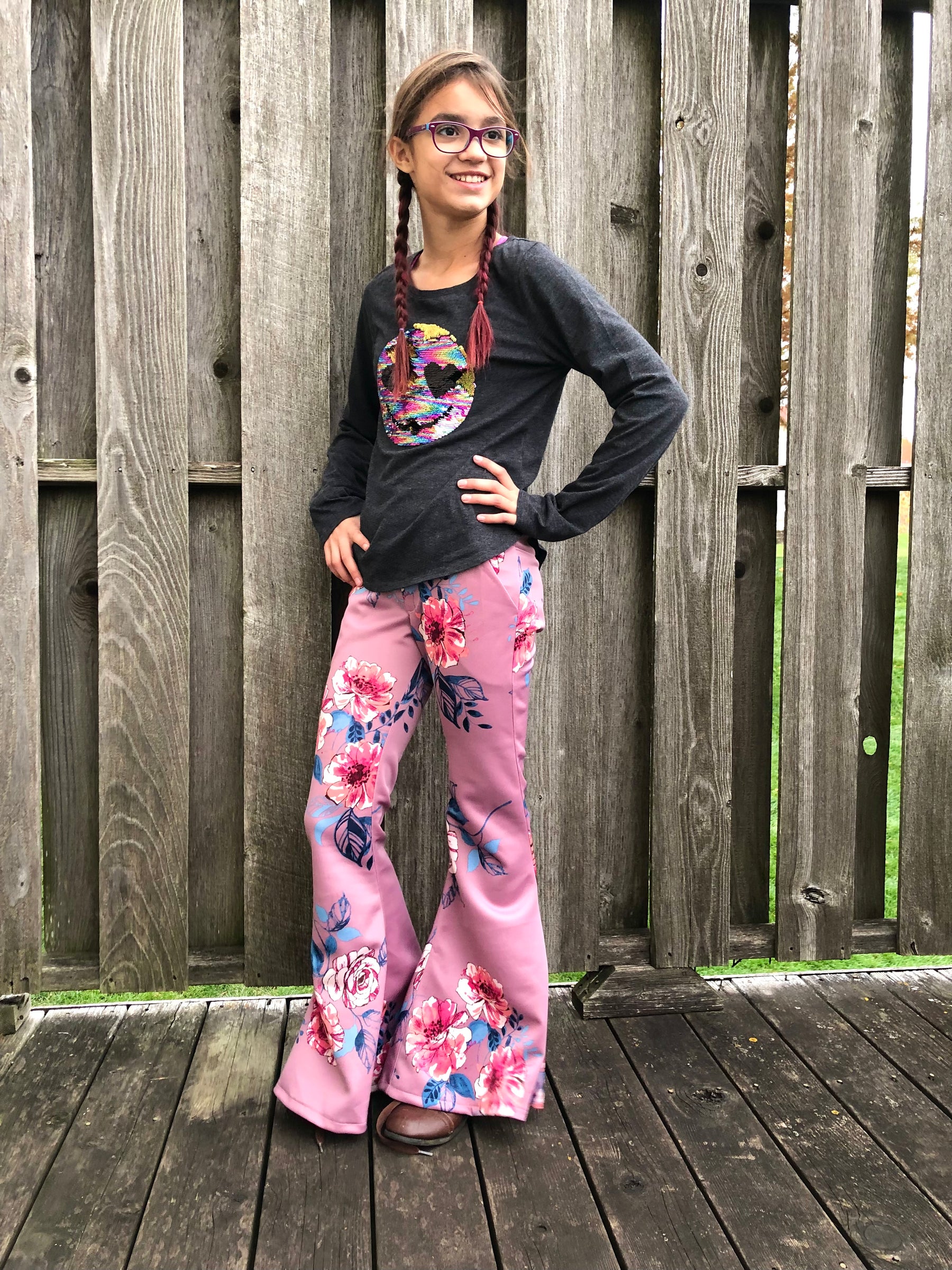 Bell bottom pants for kids sale