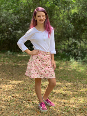 Kid's Button A-line Skirt Pattern