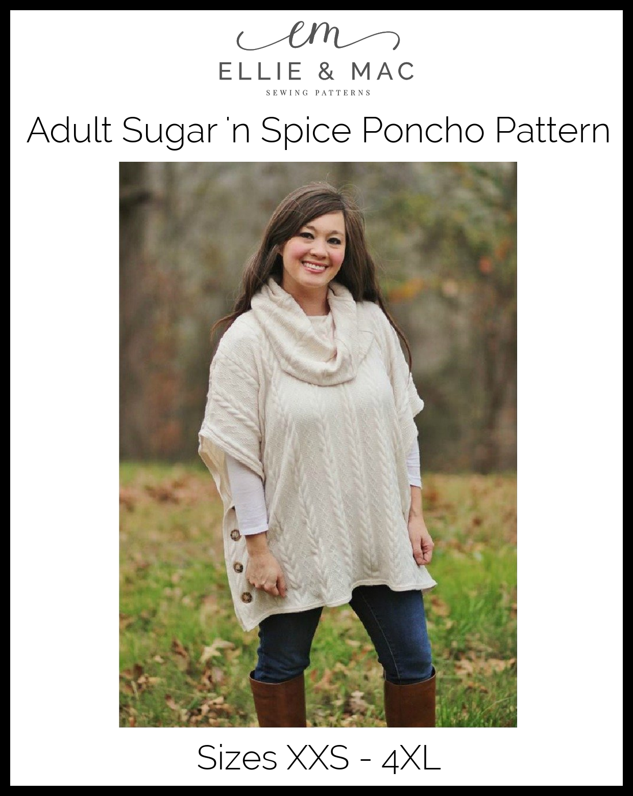 Sugar 'n Spice Poncho Pattern (adult)