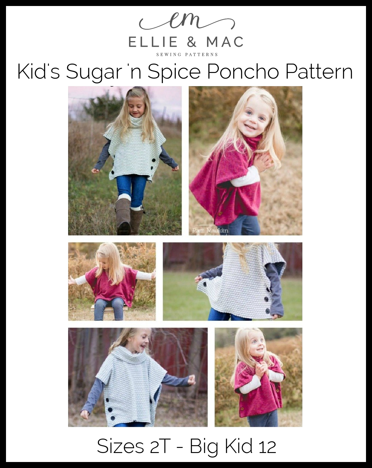 Sugar n' Spice Poncho Pattern (kids)