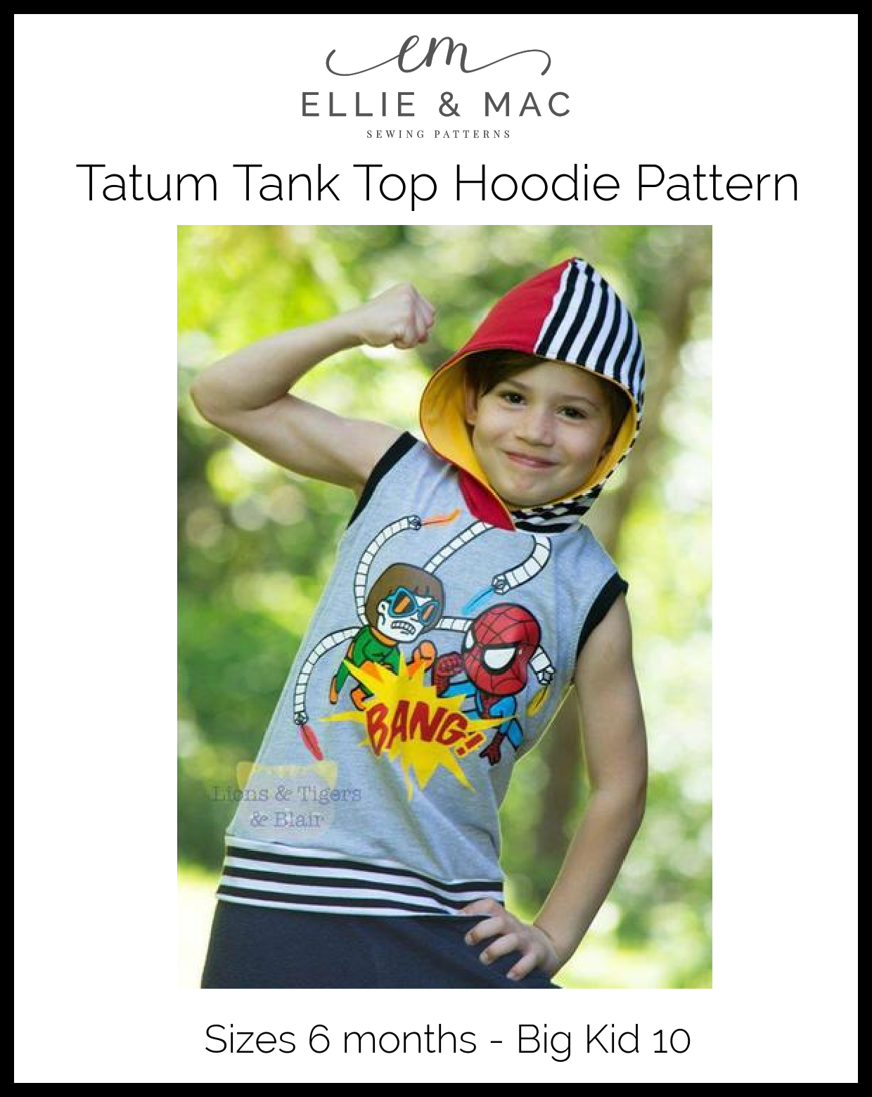 Tatum Hoodie Tank Top Pattern - Clearance Sale
