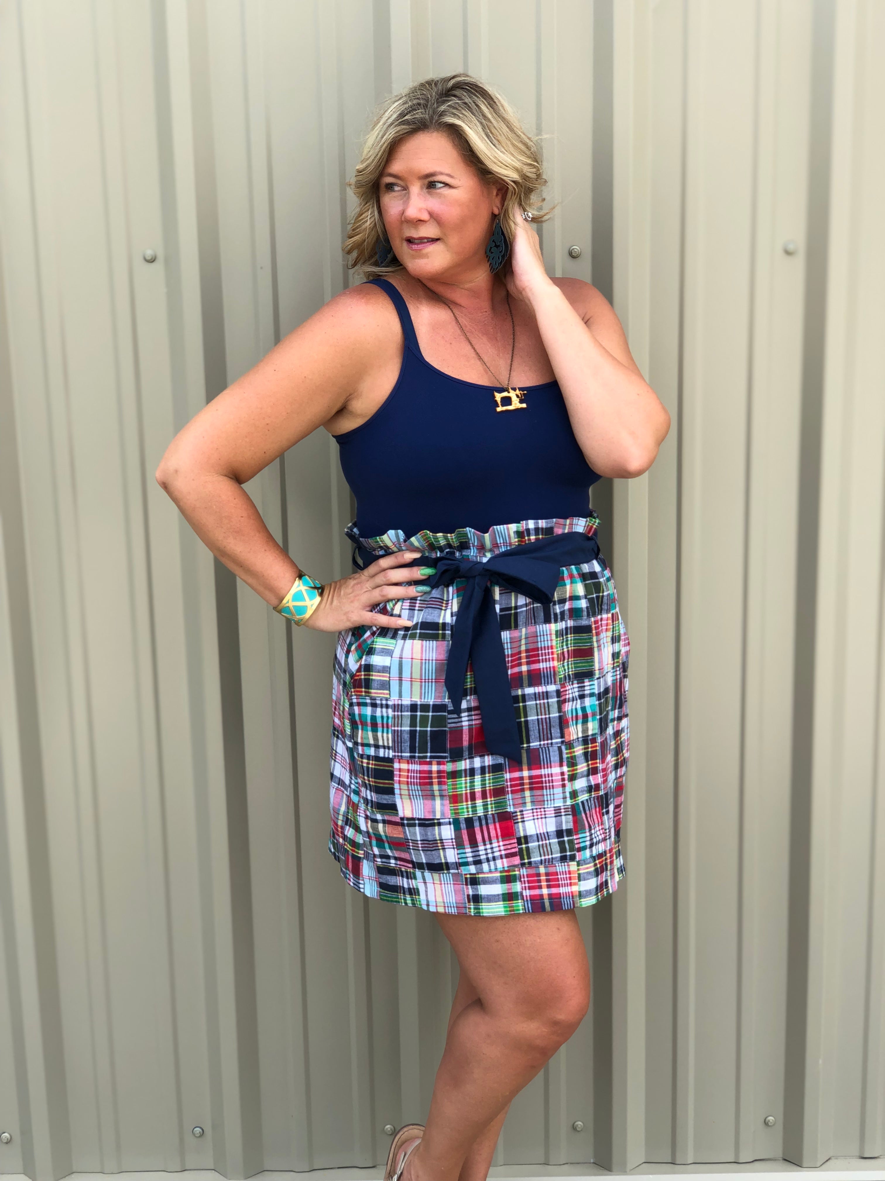 Paper bag print skirt country road store