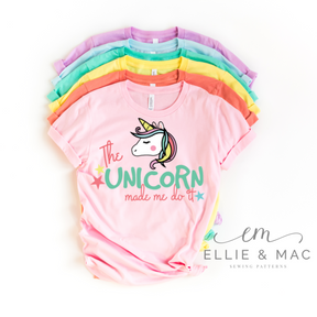 The Unicorn Made Me Do It SVG Cutting File