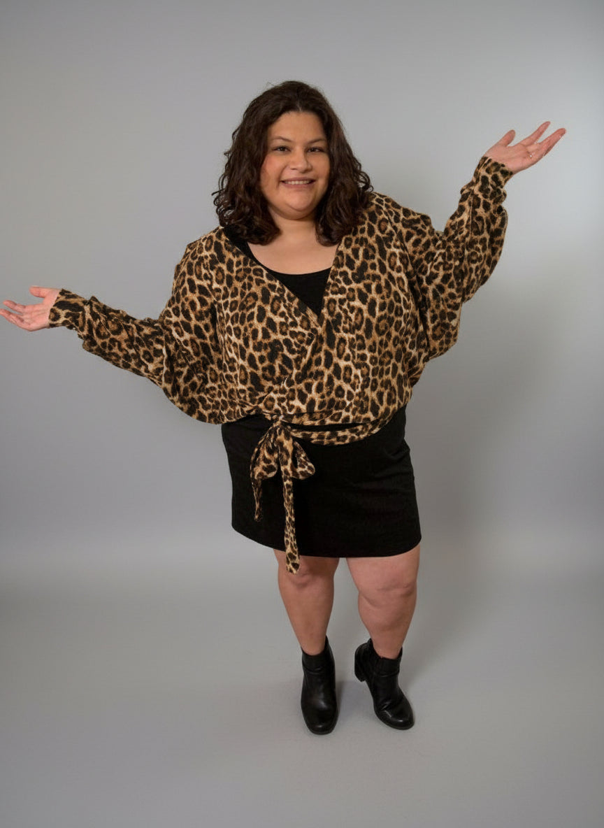 Women’s wrap dress PDF pattern perfect for transitional fall sewing