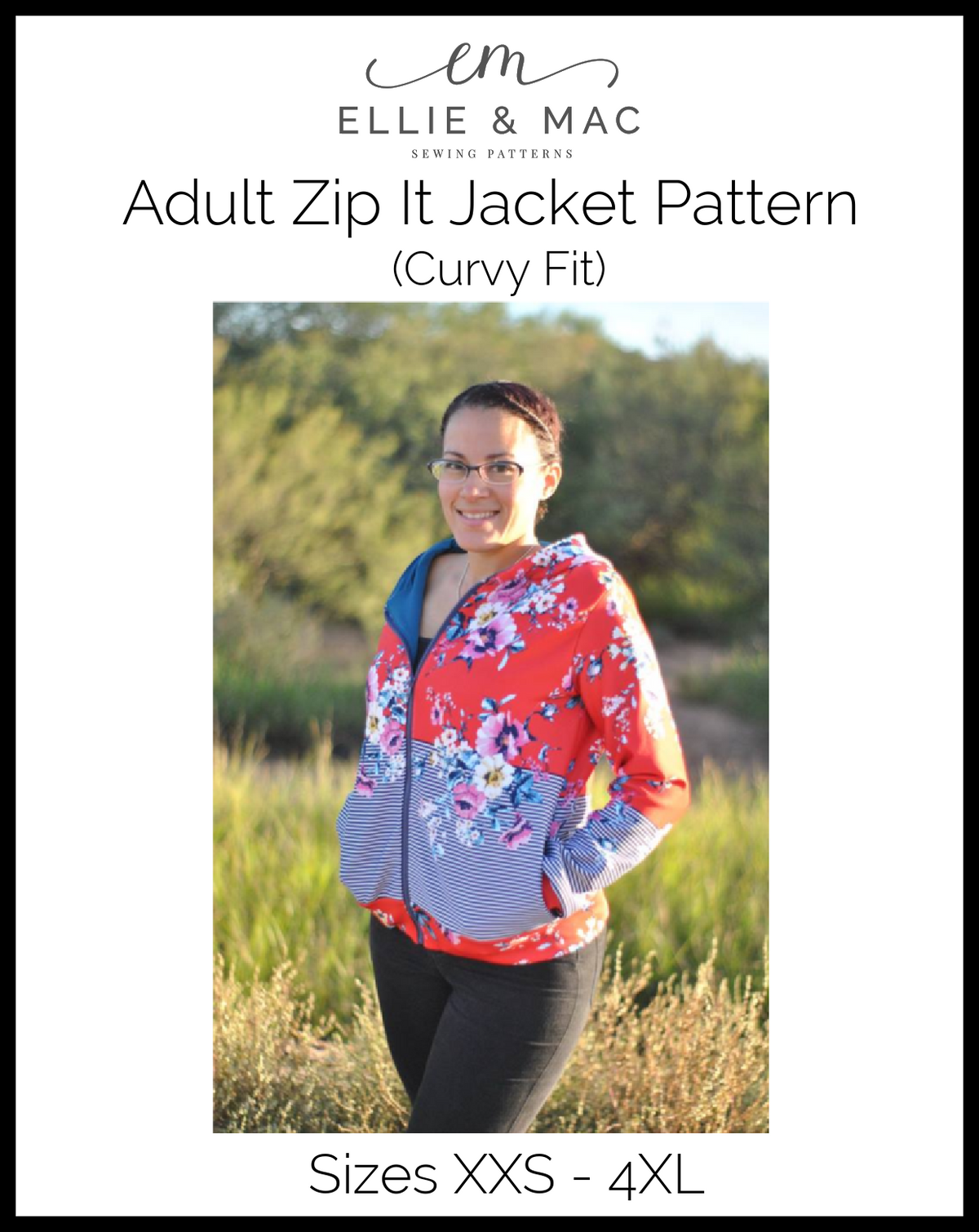 Zip It Jacket Pattern (Curvy Size Chart)