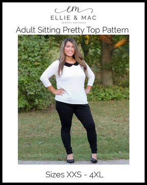Sitting Pretty Top Pattern (adult) - Clearance Sale