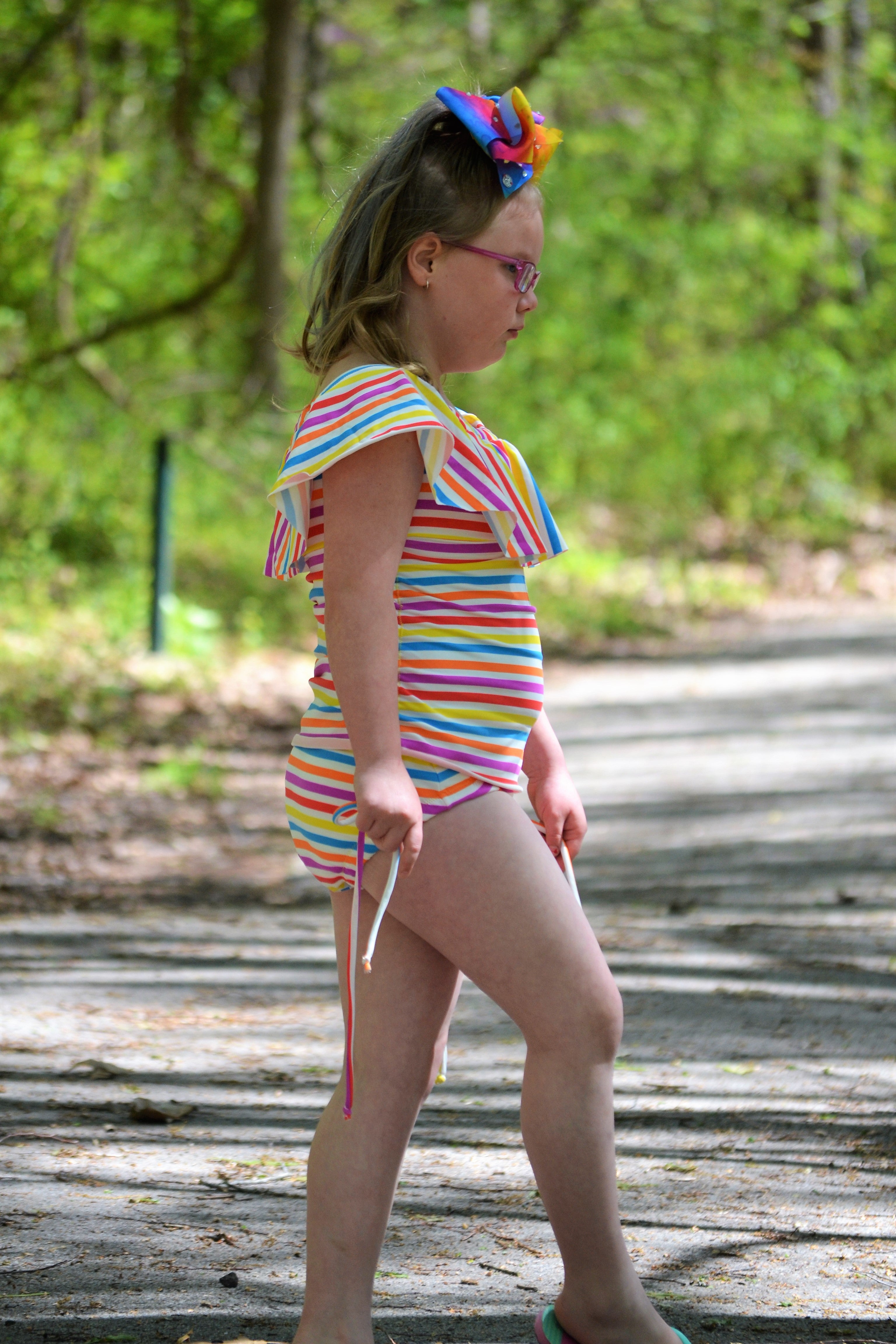 Kids Waterfall Swimsuit Mix & Match Pattern
