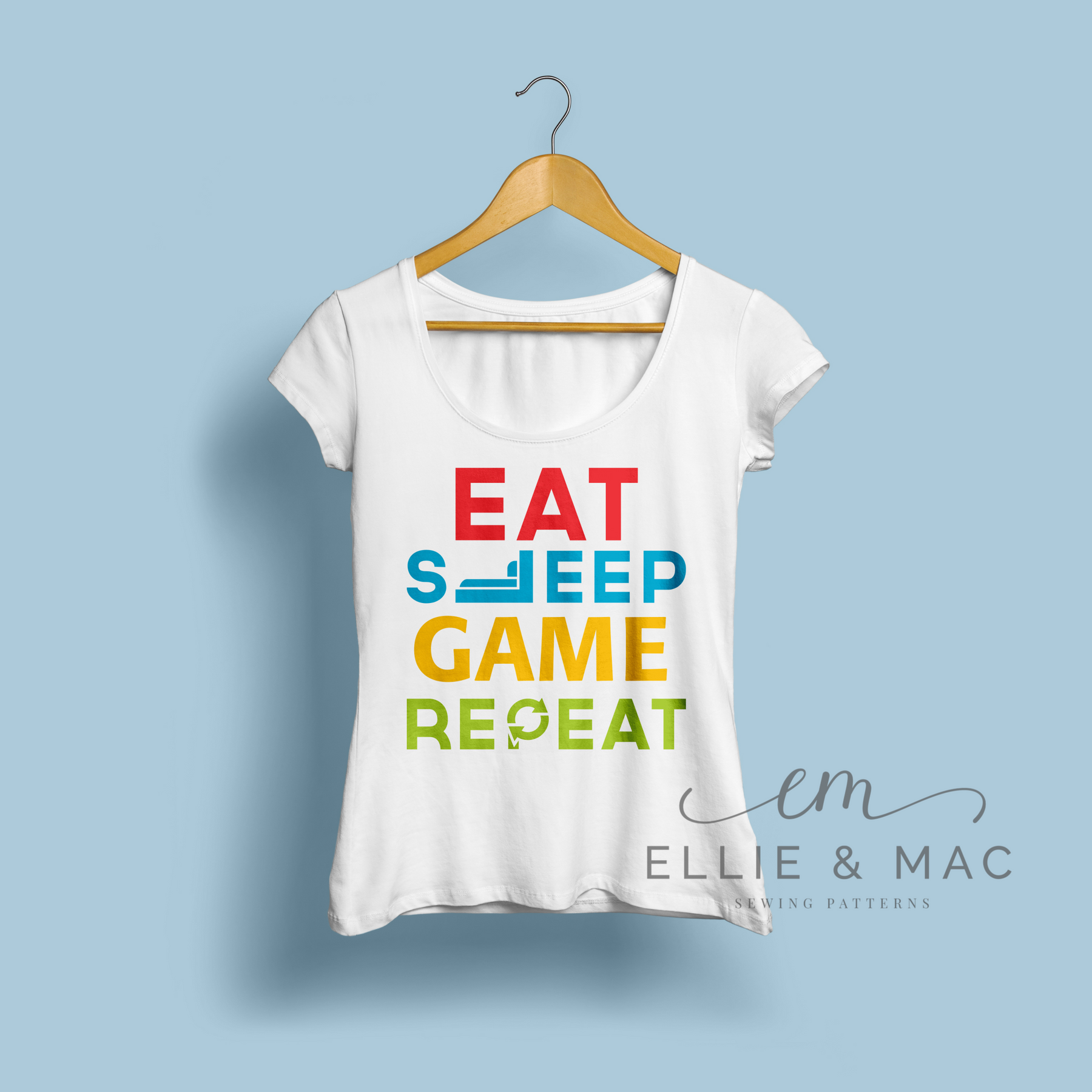 Eat Sleep Game Repeat SVG Cutting File