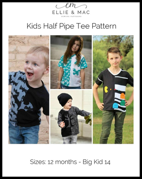 Kids Half Pipe Tee Pattern - Clearance Sale