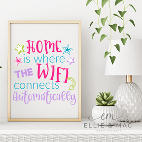 Home Is Where The Wifi Connects Automatically SVG Cutting File