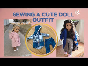 Go Exploring Cardigan and Flare/Straight Pants Doll Pattern Set