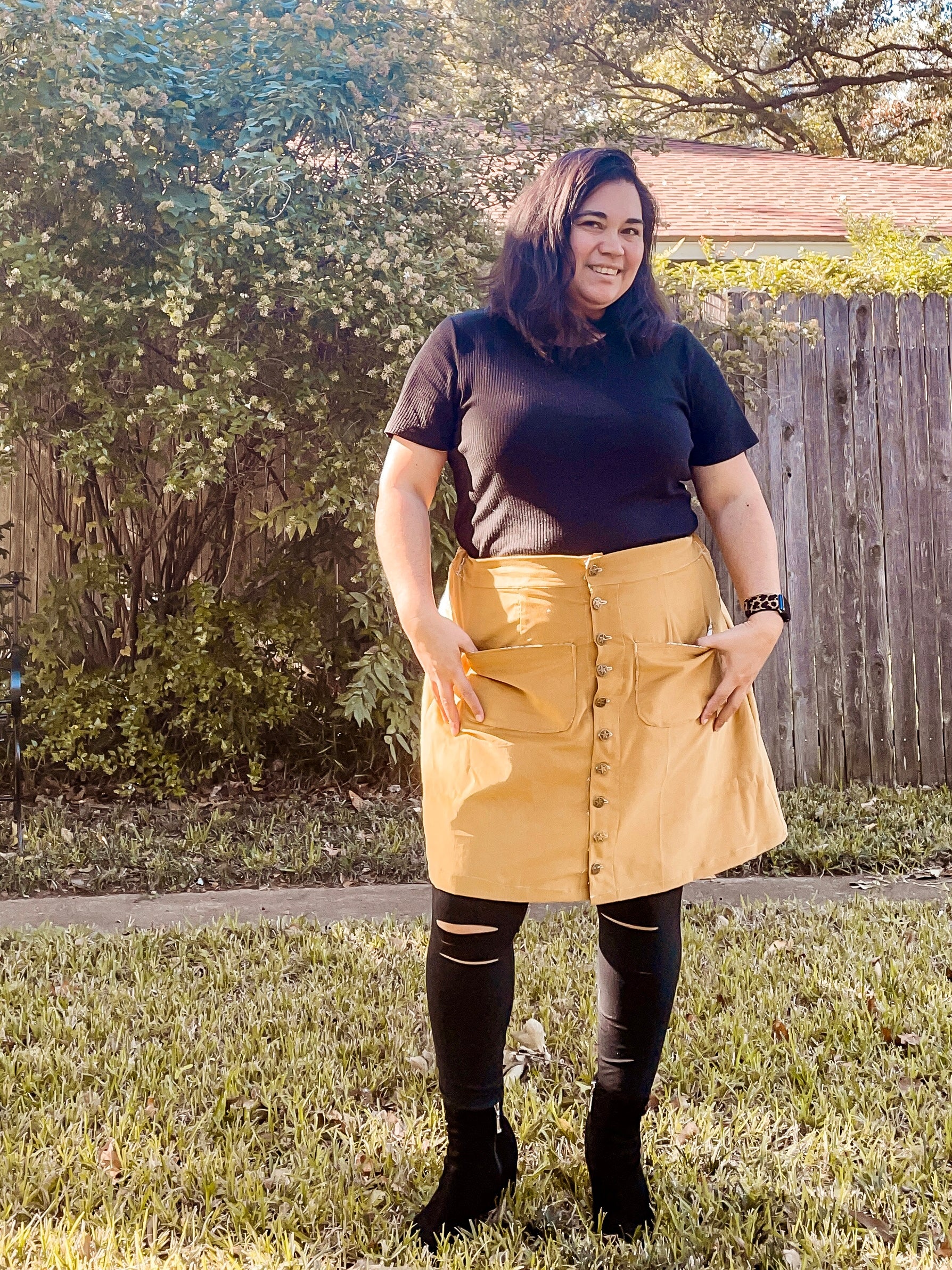 Adult Button A-line Skirt Pattern