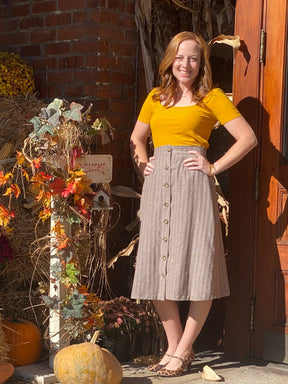 Adult Button A-line Skirt Pattern