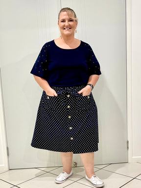 Adult Button A-line Skirt Pattern