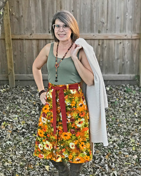 Adult Button A-line Skirt Pattern