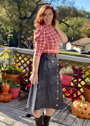 Adult Button A-line Skirt Pattern