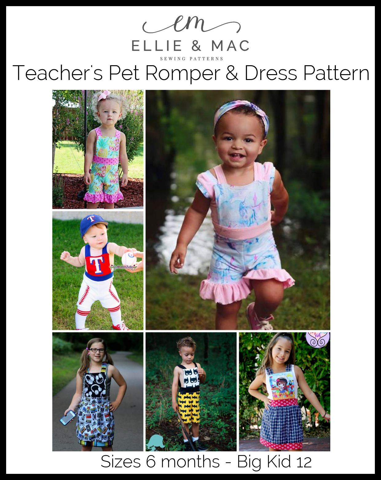 Teacher's Pet Romper & Dress Pattern - Clearance Sale