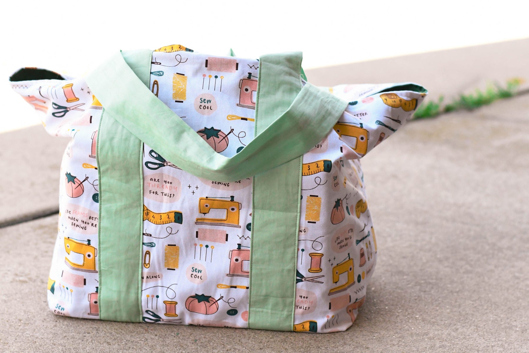 Reusable Grocery Shopping Bag Pattern with or without a lining