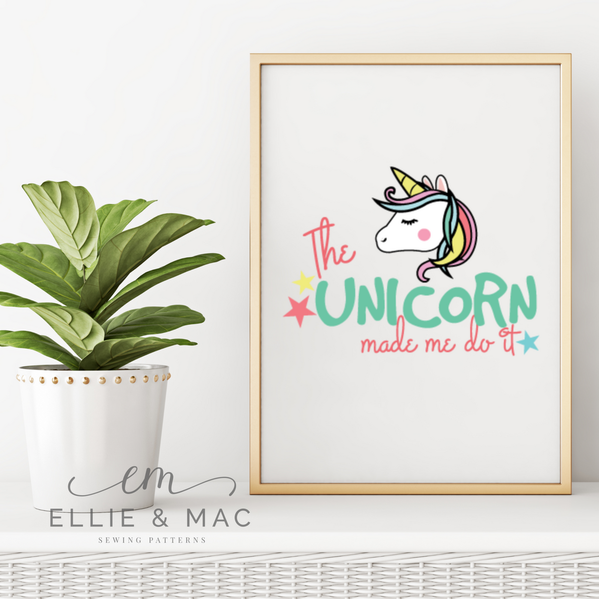 The Unicorn Made Me Do It SVG Cutting File